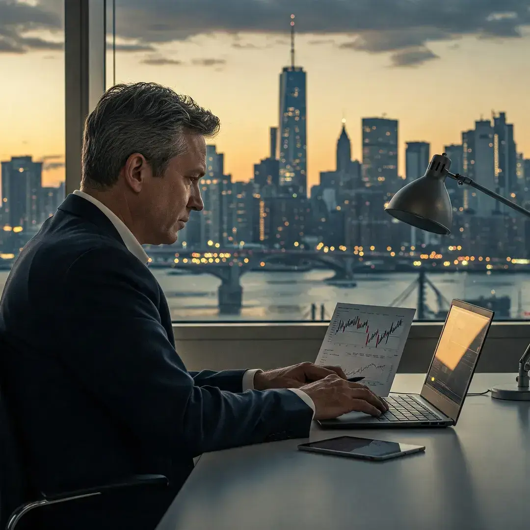 Professional and client reviewing financial documents together